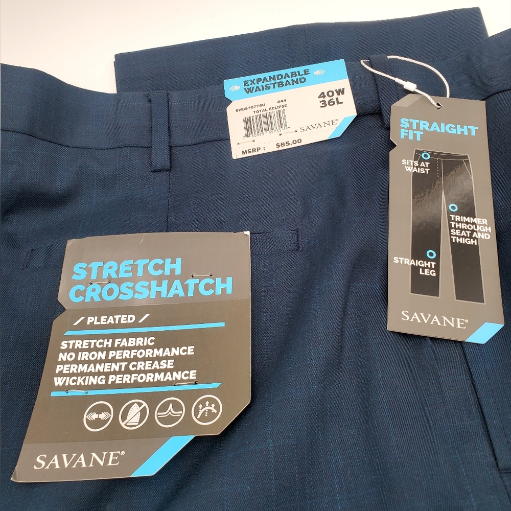 NWT Savane Men's Pleated Pants (BQ07)